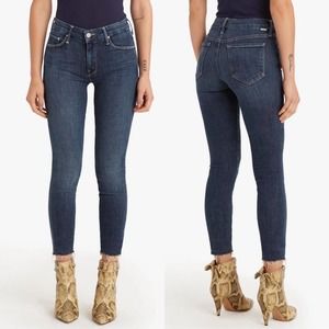 MOTHER The Looker Ankle Fray Jeans Girl Crush